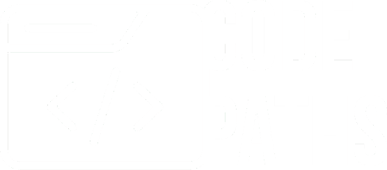 Code paths logo white